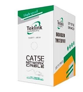 CABLE UTP CAT6 TEKLINK BOBINA 1000FT GRIS INTERIOR CAB-6INGY-24