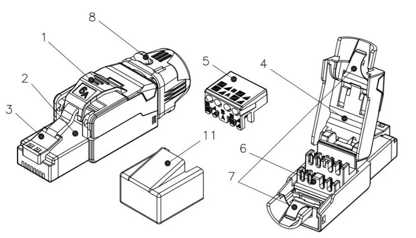 NEXXT MODULAR PLUG TERMINATION LINK CAT6A NXM-STS00