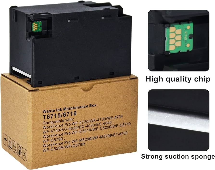 CAJA DE MANTENIMIENTO WORKFORCE WF C5210 90 WF C5710 5790 T671600 CAJA DE MANTENIMIENTO WORKFORCE WF C5210 90 WF C5710 5790 T671600