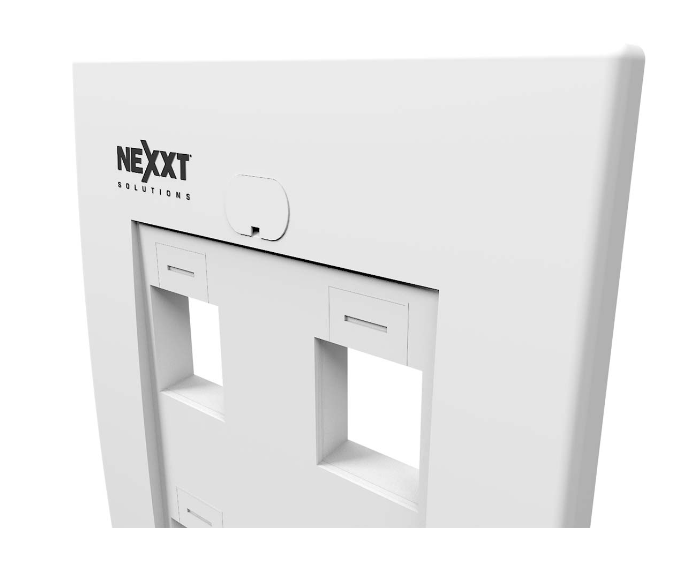 NEXXT PLACA DE MONTAJE 4 PUERTOS BLANCO