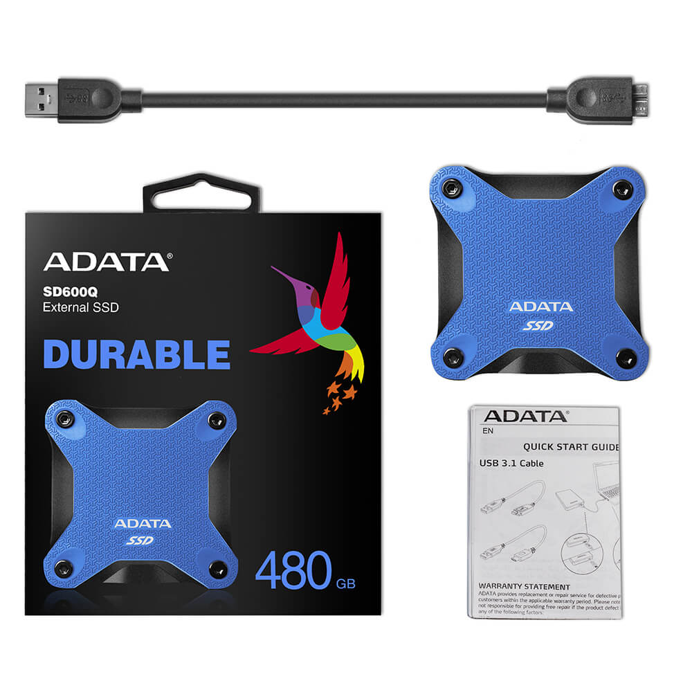 DISCO DURO EXTERNO 480GB 3.2 SOLIDO ADATA ASD600Q-480GU31-CBL