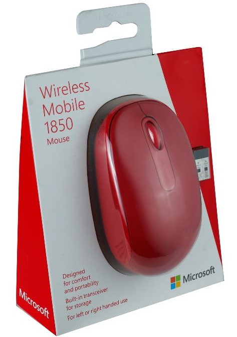 MOUSE MICROSOFT INALAMBRICO 1850 FLAME RED U7Z-00031