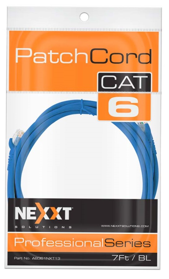 NEXXT PATCH CORD CAT6 BLUE 7FT AB361NXT13