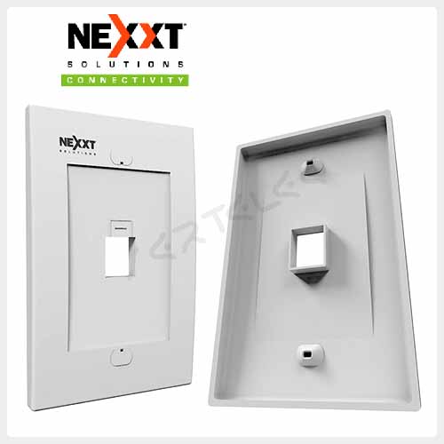 NEXXT PLACA DE MONTAJE 1 PUERTOS BLANCO