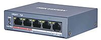 SWITCH 4 PUERTOS HIKVISION 4 10/100M RJ45 POE PORTS 1 10/100M RJ45 UPLINK PORT. 802.3AF/AT BUDGET 35W MAX 300M DS-3E0105P-E/M(B)