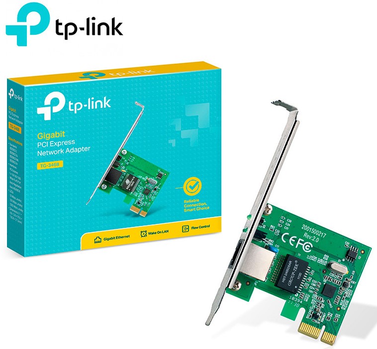 ADAPTADOR DE RED TP-LINK 10/100/1000 PCI EXPRES 1X LOW PROFILE TG-3468