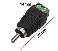 RCA MALE PLUG TO AV SCREW RCA MALE PLUG TO AV SCREW