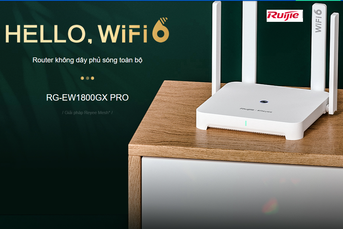 ROUTER HOME MESH 4 GE LAN 1 GE WAN WI-FI 6 48 USERS 1800 MBPS