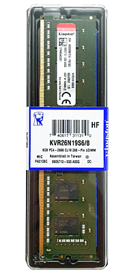 KINGSTON VALUERAM DDR4 8GB 2666 MHz PC4-21300 KVR26N19S6/8