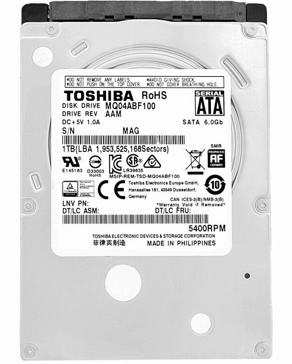 DISCO DURO HDD TOSHIBA 1TB 2.5" DISCO DURO HDD TOSHIBA 1TB 2.5"