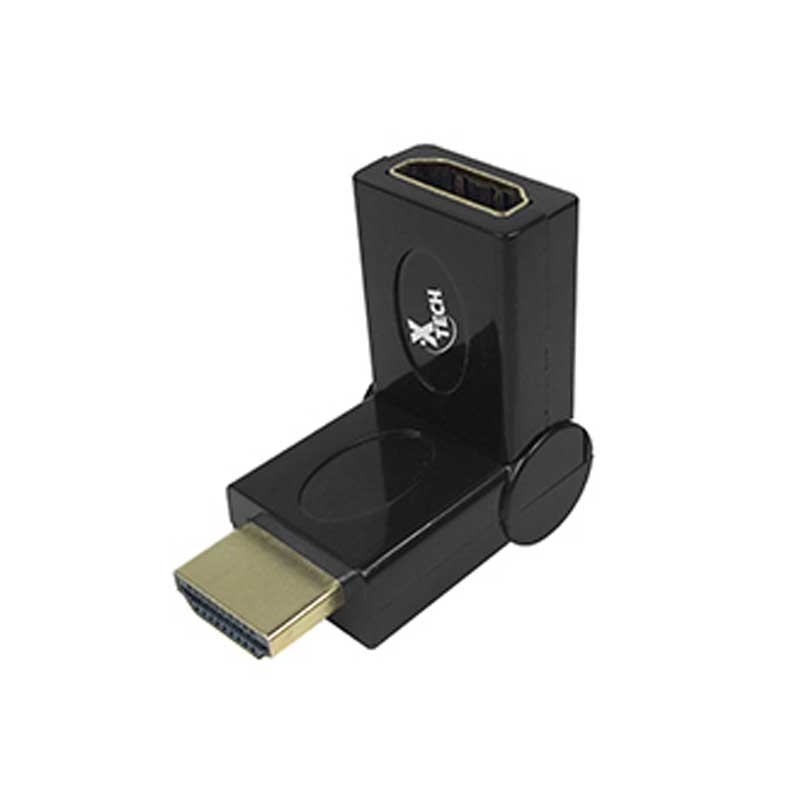 ADAPTADOR CON CONECTOR HDMI MACHO A HDMI HEMBRA CON ANGULO AJUSTABLE XTC347