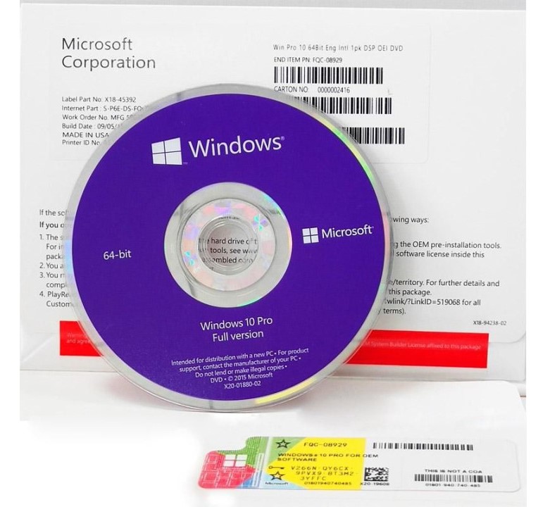 LICENCIA WINDOWS 10 PRO TOKEN ACTIVACION